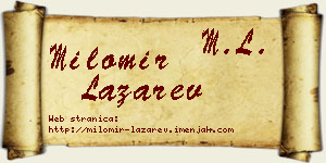 Milomir Lazarev vizit kartica